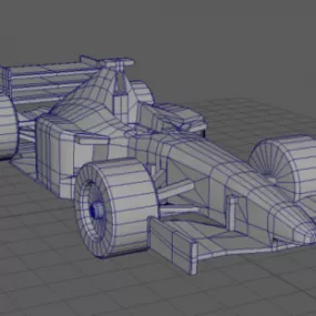 F1 Lowpoly Racing Car V1 3d model