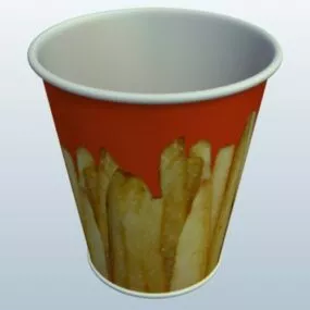 Fry Cup Fastfood 3d model
