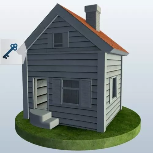 Gable House 3d model Gable House 3d model