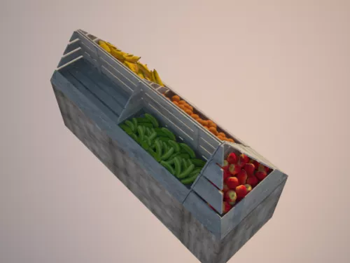 Supermarket Round Shelf 3d model