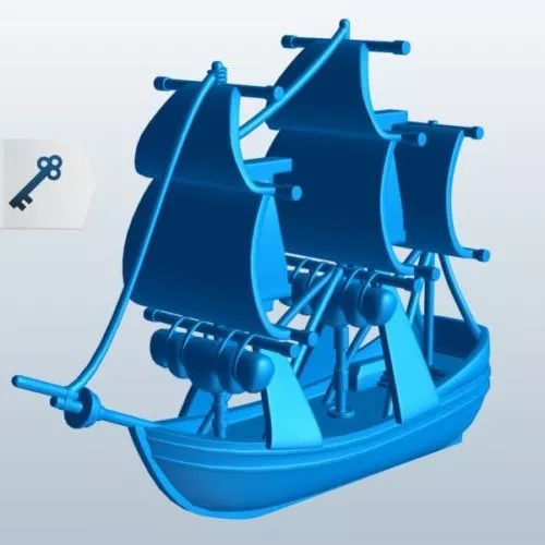 Full Rigged Pinnace 3d model Full Rigged Pinnace 3d model