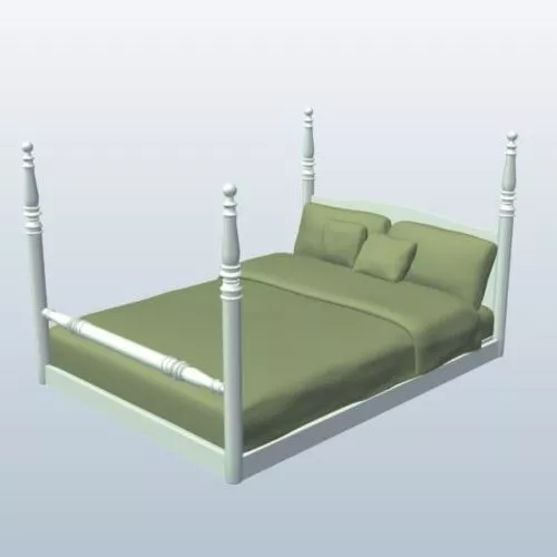 Full Size Bed 3d model Full Size Bed 3d model