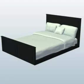 Full Size Double Bed 3d model