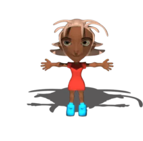 Cartoon Female Rigged 3d model