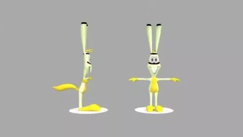 Funny Rabbit Cartoon Character 3d model Funny Rabbit Cartoon Character 3d model