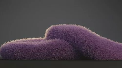 Fur Pillow 3d model Fur Pillow 3d model