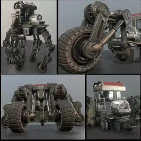 Futuristic Bike Robotman 3d model