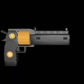 Futuristic Revolver Gun 3d model