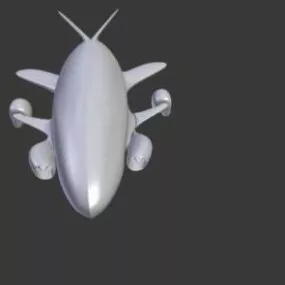 Futuristic Zeppelin Aircraft 3d model