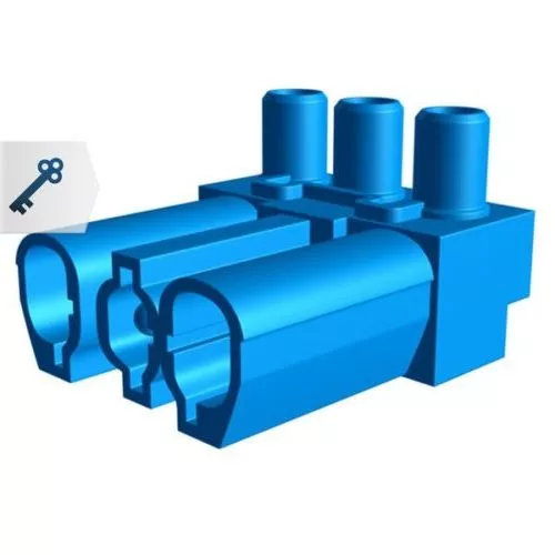 Electrical Gst Connectors 3d model Electrical Gst Connectors 3d model