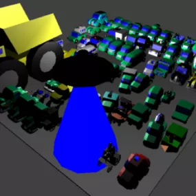 Transport Vehicles Lowpoly Pack 3d model