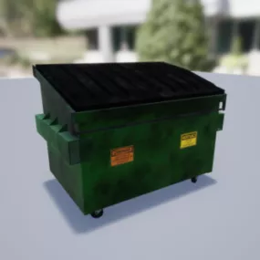 Plastic Garbage Dumpster 3d model