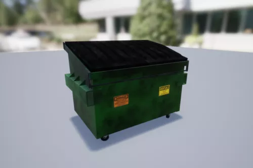 Plastic Garbage Dumpster 3d model Plastic Garbage Dumpster 3d model