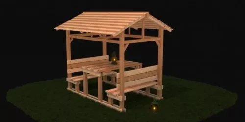 Park Bench Street Stuff 3d model