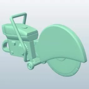 Gas Cut Off Saw Machine 3d model