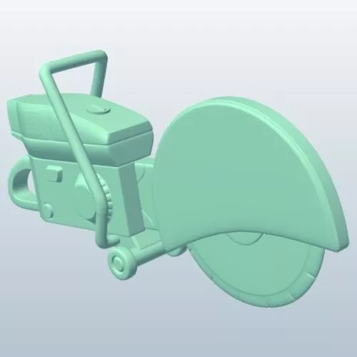 Gas Cut Off Saw Machine 3d model Gas Cut Off Saw Machine 3d model