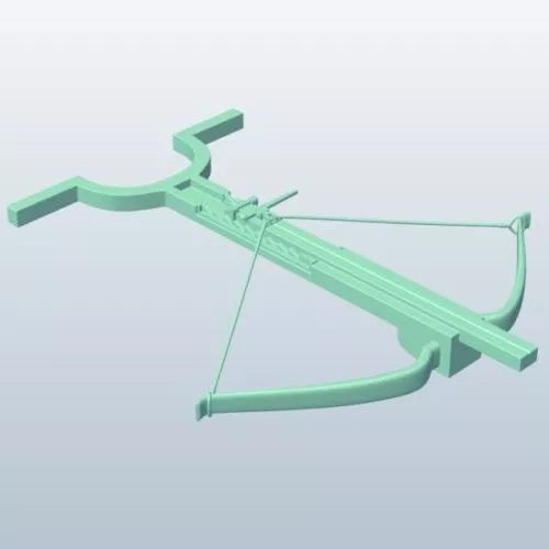 Vintage Wood Crossbow 3d model