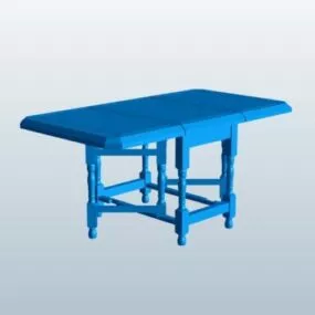 Wood Gateleg Table 3d model