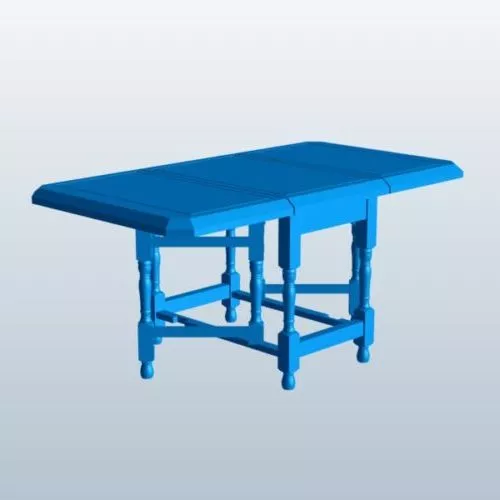 Wood Gateleg Table 3d model Wood Gateleg Table 3d model