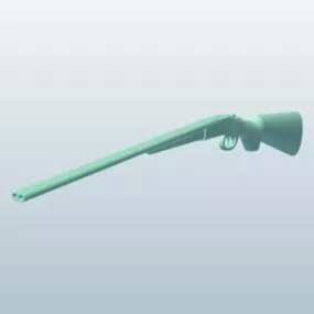 Double Barrel Hunting Shotgun 3d model