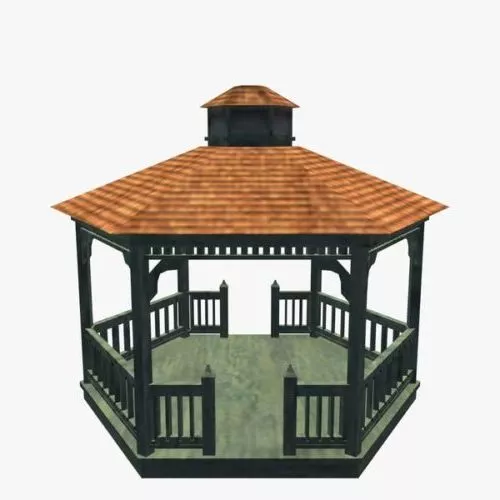 Small Wood Gazebo 3d model