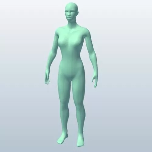 Young Woman Character Walking Pose 3d model