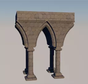 Architecture Ghotic Pillar 3d model