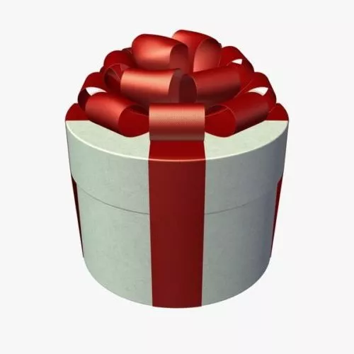 Gift Box With Ribbon 3d model Gift Box With Ribbon 3d model