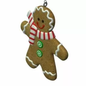 Gingerbread Cookie Character 3d model