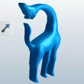 Sculpture Giraffe With Long Neck 3d model