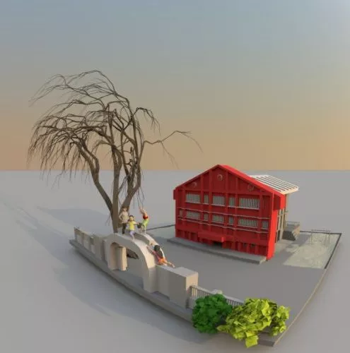 French Country Farmhouse 3d model