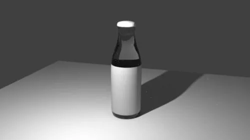 Bottle Beer With Label 3d model