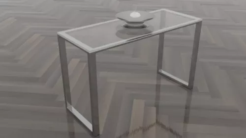 Glass Table With Glass Bowl 3d model Glass Table With Glass Bowl 3d model