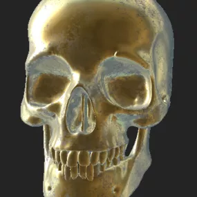 Gold Skull 3d model