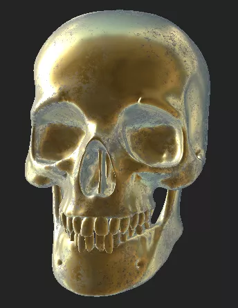 Low Poly Human Skull 3d model