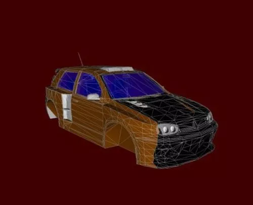 Golf 4 Tuning Car 3d model Golf 4 Tuning Car 3d model