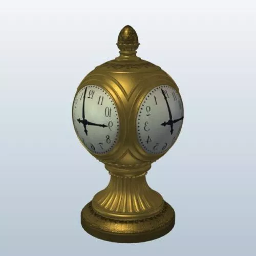 Small Steel Alarm Clock 3d model