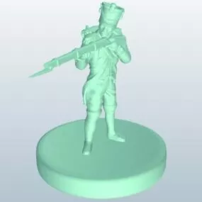 Soldier With Rifle Sculpture 3d model