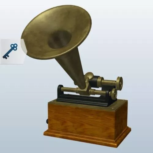Antique Gramophone 3d model