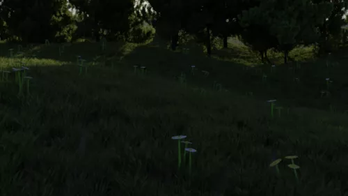 Square Of Grass Generator Modular 3d model