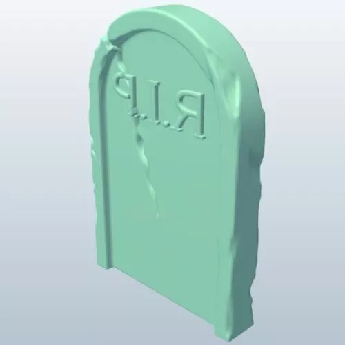 Old Gravestone Cracked 3d model Old Gravestone Cracked 3d model