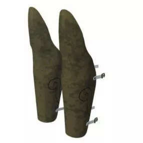 Old Greaves Armor 3d model