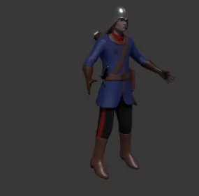 Character Guard Crossbowman 3d model