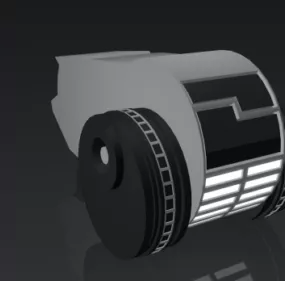 Sci-fi Droid Wheels Robot 3d model