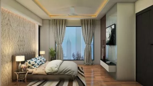 Guest Room Scene With Furniture 3d model Guest Room Scene With Furniture 3d model