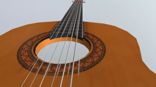 Small Classical Guitar 3d model
