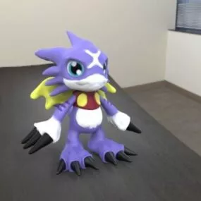 Gumdramon Pokemon Character 3d model