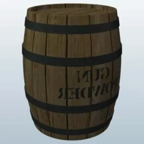 Gun Powder Barrel 3d model