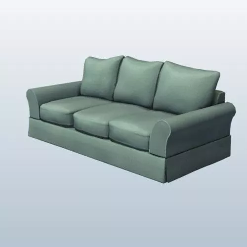 Old Style Three Seats Sofa 3d model Old Style Three Seats Sofa 3d model