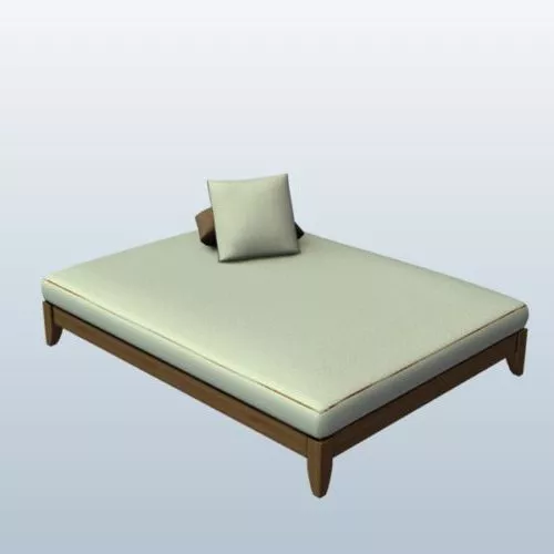 Square Bed 3d model Square Bed 3d model